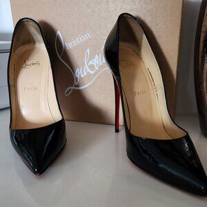 GENTLY USED Christian Loubtoutin So Kate Patent Black, Size 40(EU) 9(US)